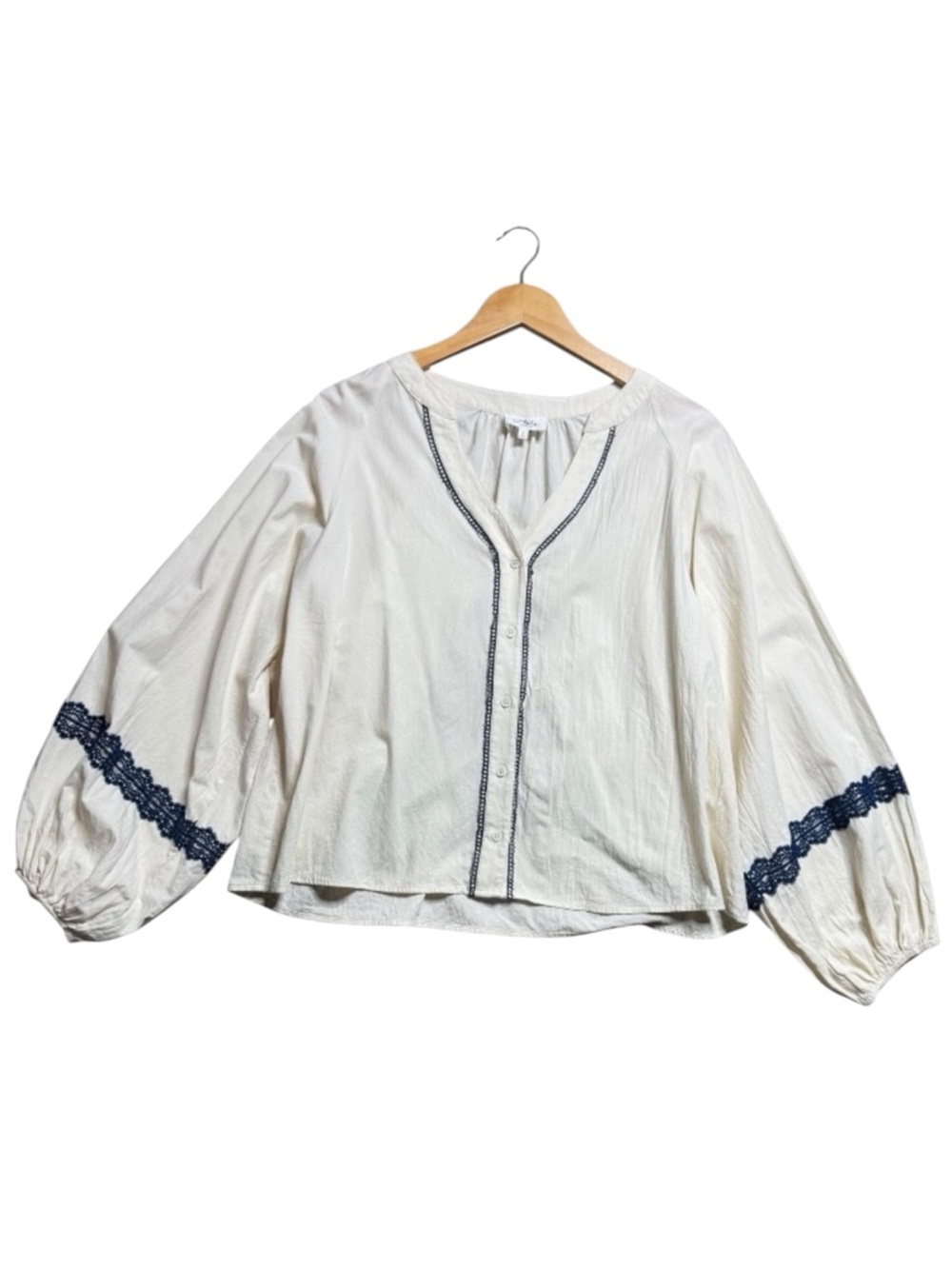 Able Los Angeles Cotton Boho Peasant Top size L